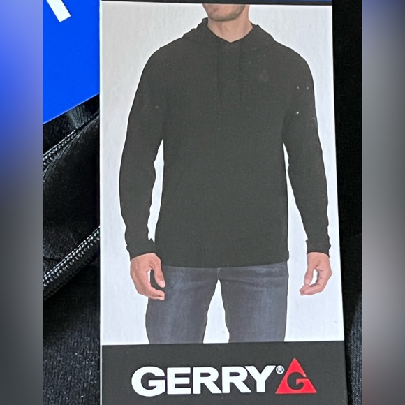 Gerry Men’s Active Hoodie size Large Black Kangaroo Pocket 4-way stretch - Picture 7 of 10